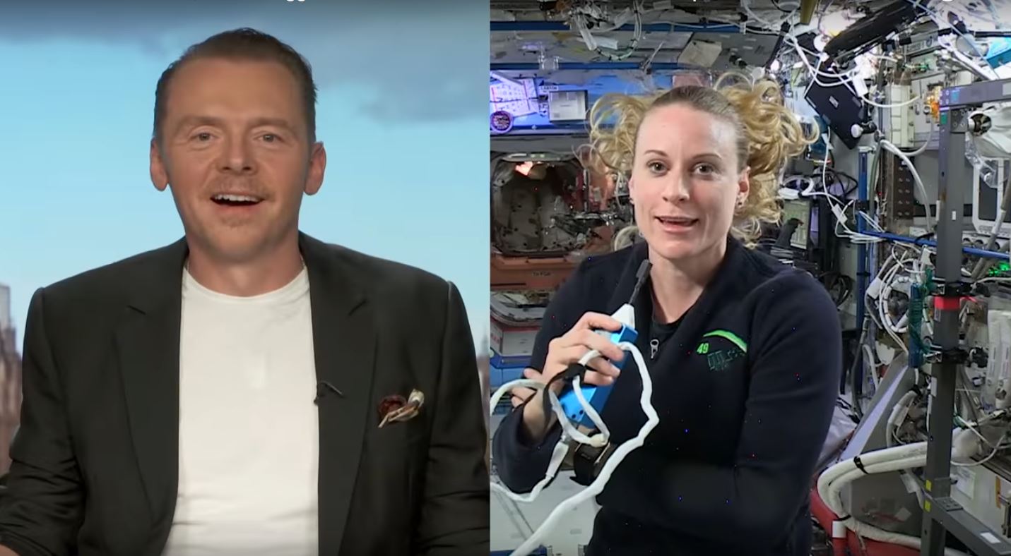 'Star Trek' Actor Simon Pegg Talks Space Tech with Astronaut in Orbit